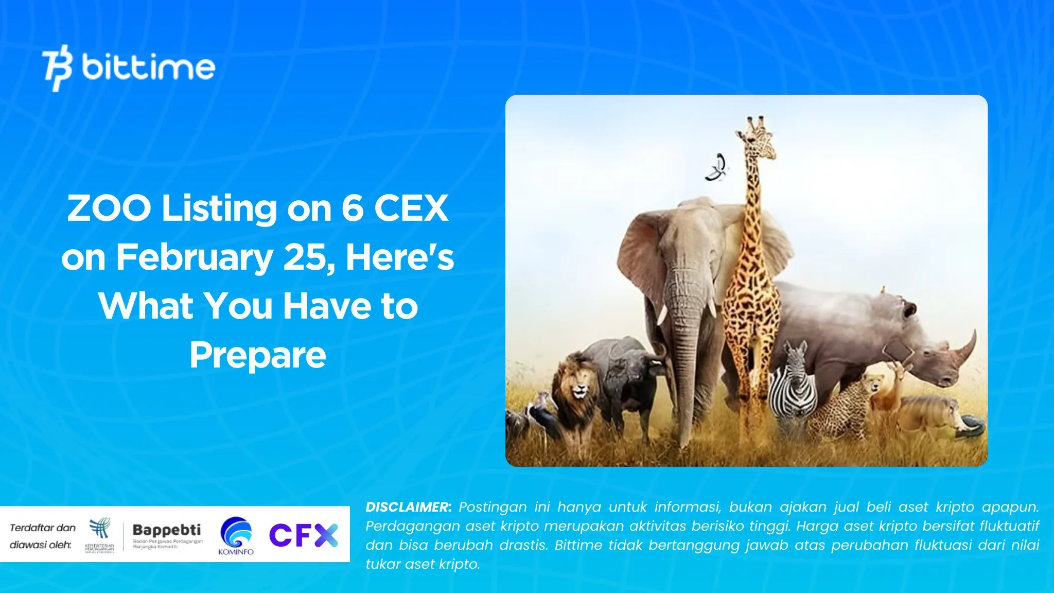 ZOO Listing di 6 CEX pada 25 Februari, Ini yang Harus Kamu Persiapkan.