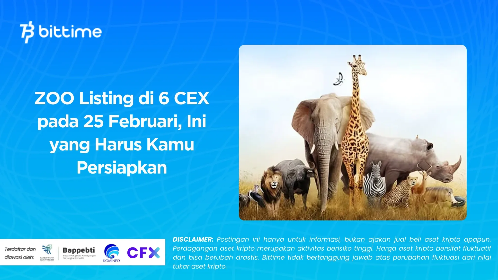 ZOO Listing di 6 CEX pada 25 Februari, Ini yang Harus Kamu Persiapkan.