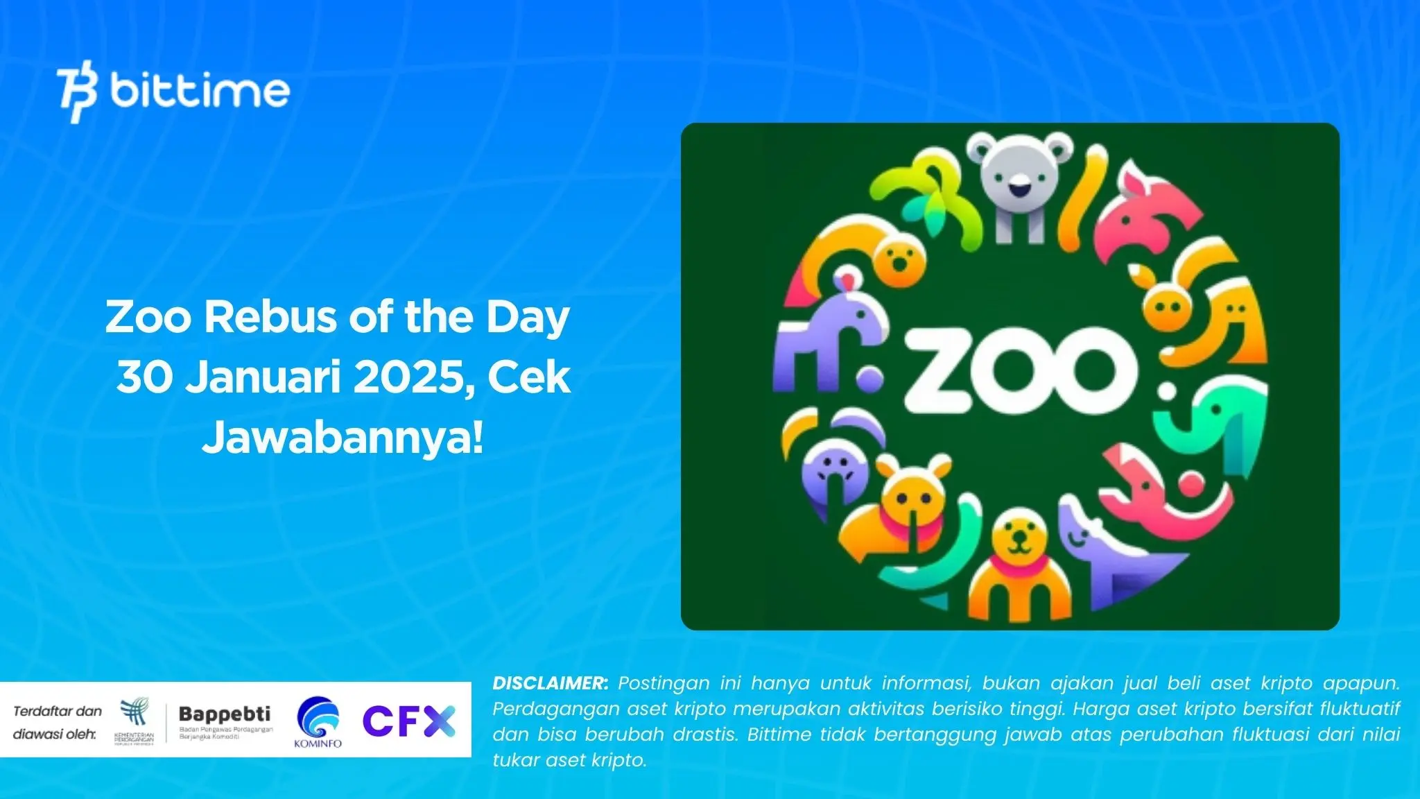 Zoo Rebus of the Day 30 Januari 2025, Cek Jawabannya!