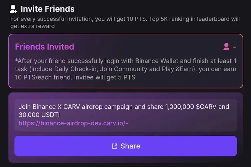 Airdrop CARV dan Binance Web3 Wallet - Bittime