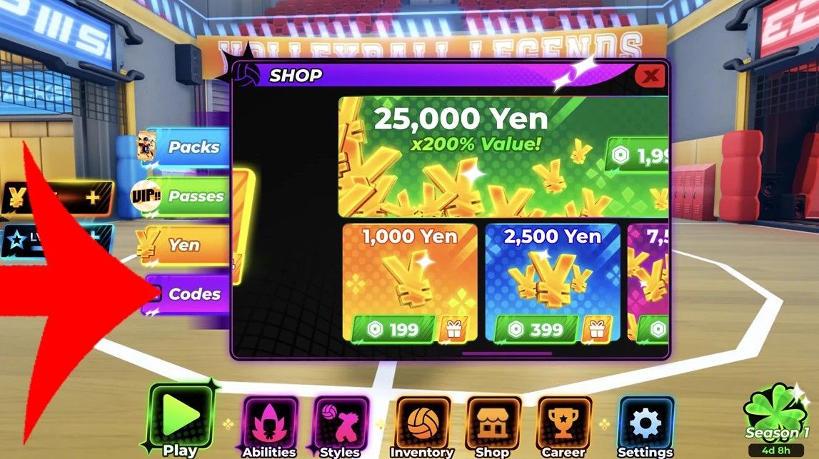 code volleyball legend desember 2025.