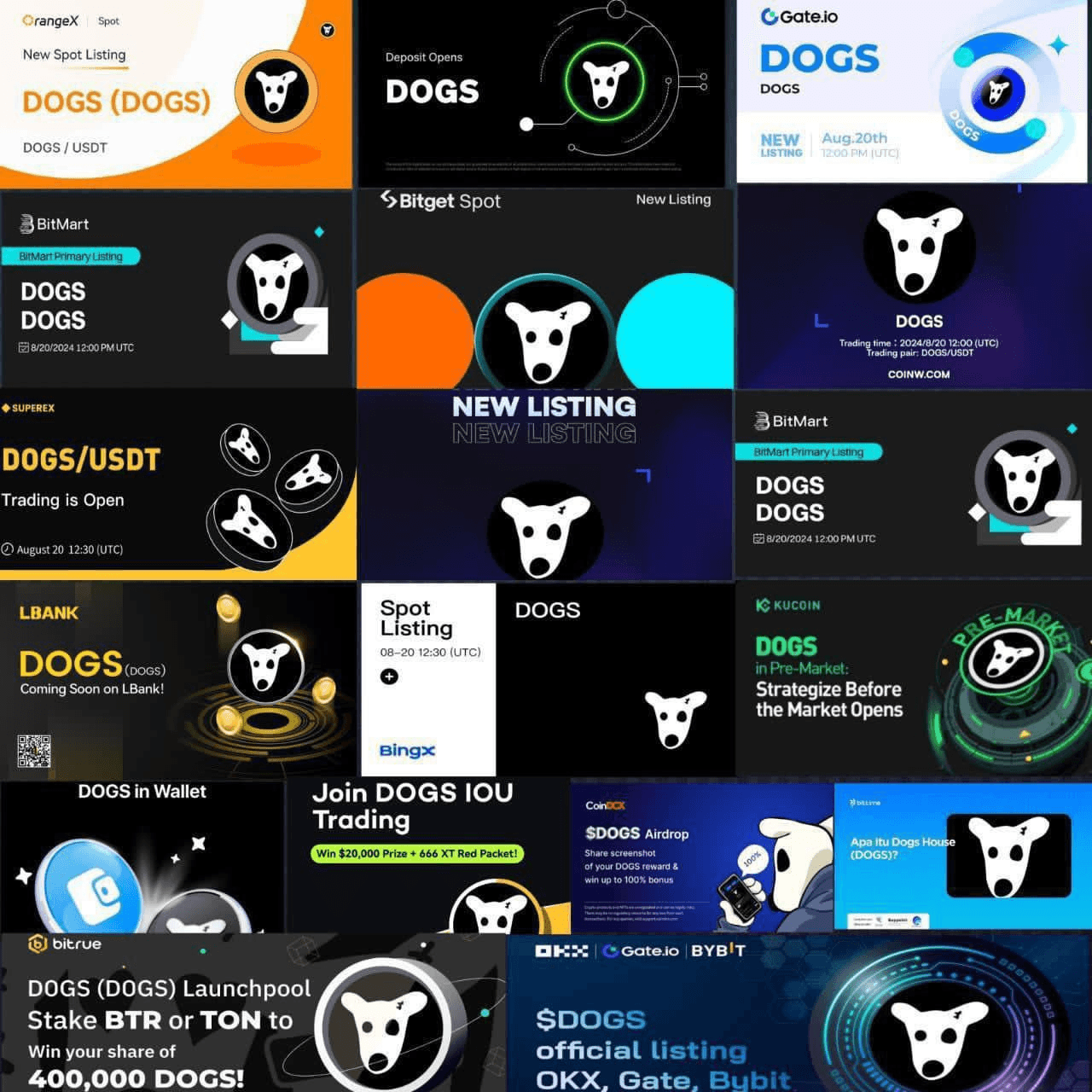 dogs listing