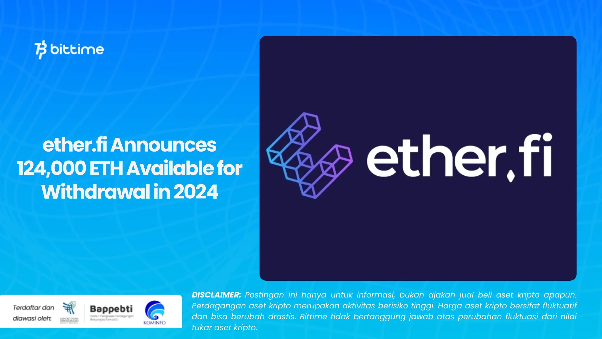 ether.fi Announces 124,000 ETH Available for Withdrawal in 2024