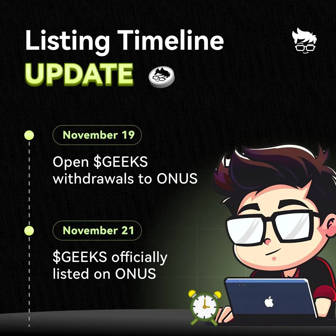 Mantul! Airdrop Geeks Listing Besok 21 November di Onus 