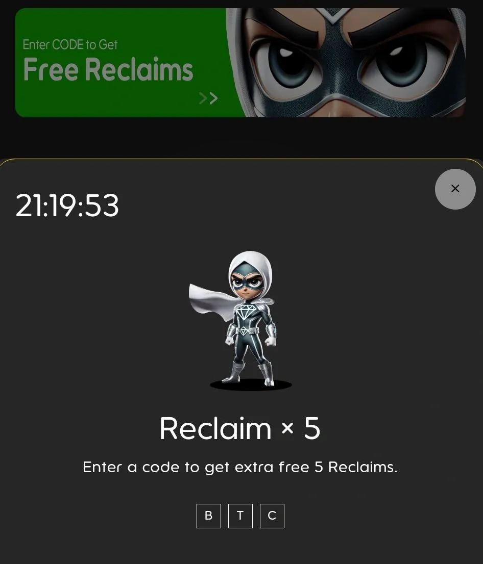 Kode Reclaim BTC HoldCoin Gratis 4 September 2024.