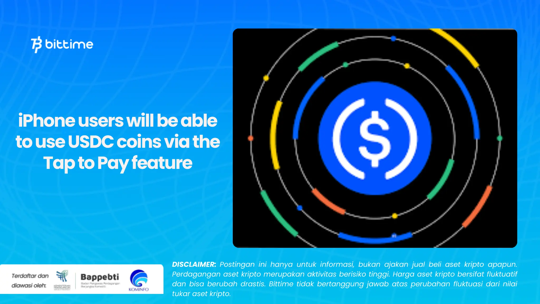 iPhone users will be able to use USDC coins via the Tap to Pay feature