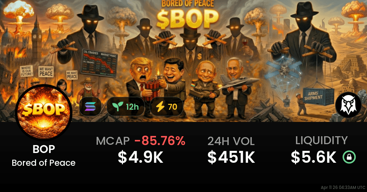 $BOP Bored of Peace Live di Pump.fun