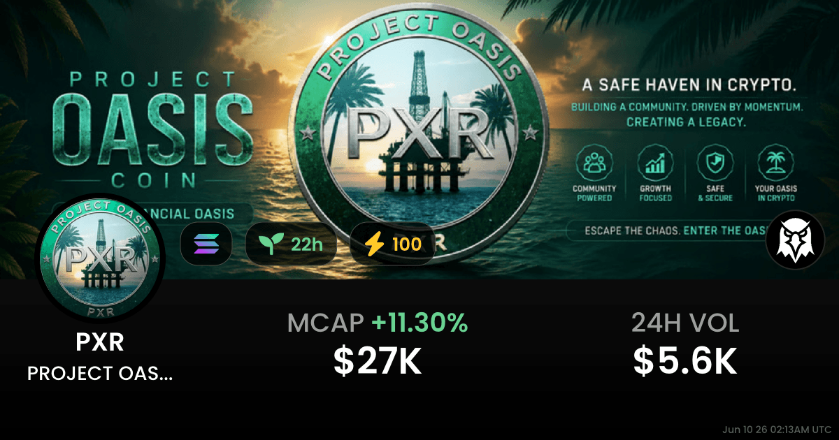 Project Oasis Coin (PXR) Apa itu ?