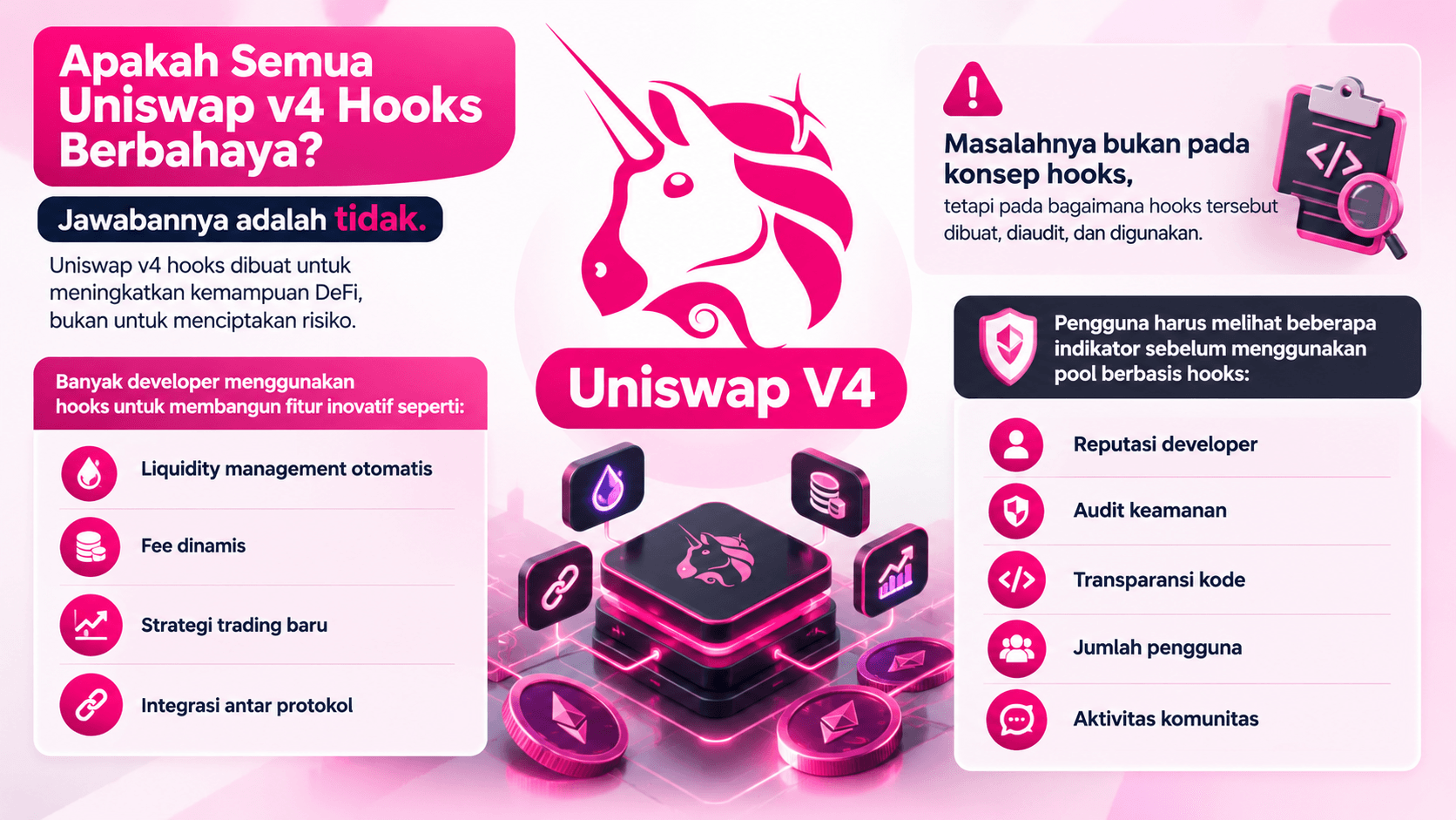 Uniswap v4 Hooks: 50% Diduga Berbahaya, Ini Risiko untuk Pengguna