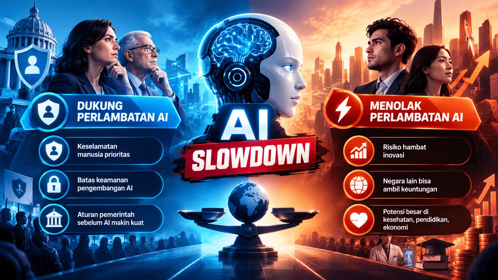 AI Slowdown 2026: Mengapa Elon Musk, Sam Altman, dan Trump Berbeda Pendapat?