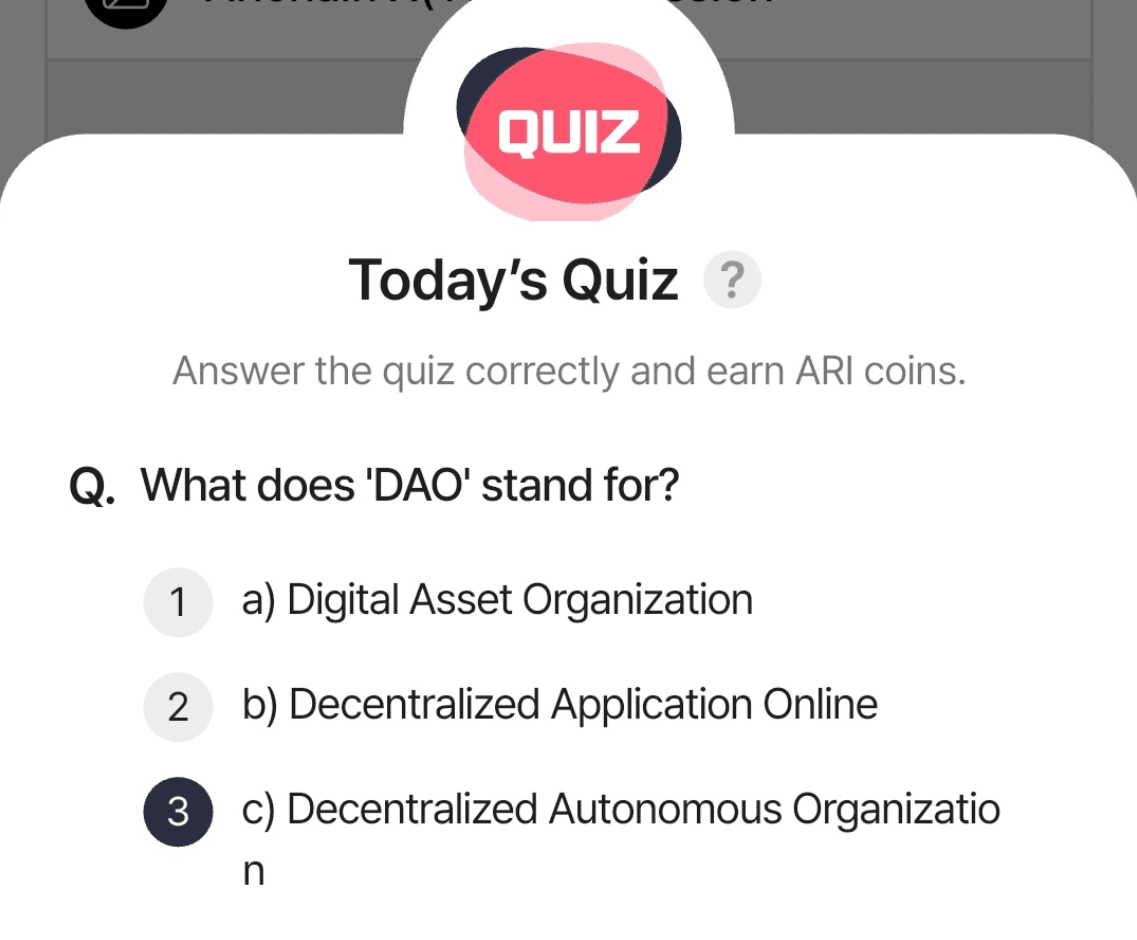Ari Wallet Daily Quiz 13 - 14 September 2025