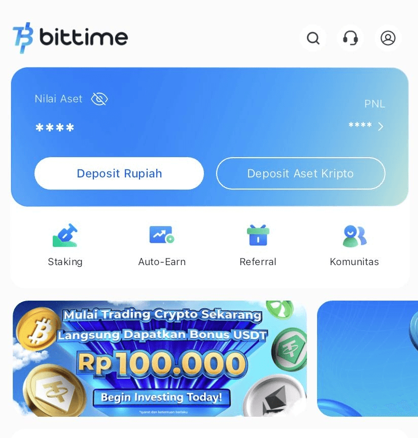 cara staking di bittime
