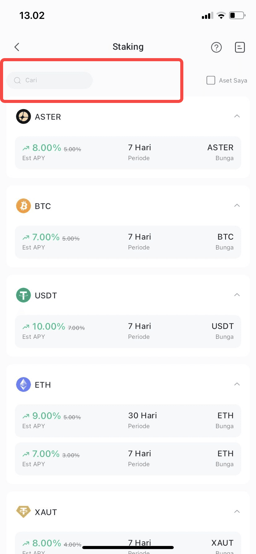 Cara Staking Bittime step 2