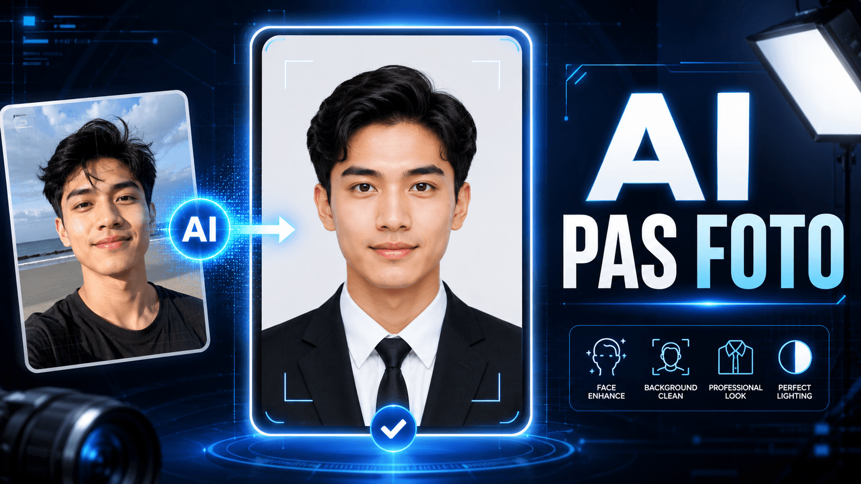 AI Pas Foto Gratis Terbaik 2026: Ubah Selfie Jadi Foto Formal Cepat