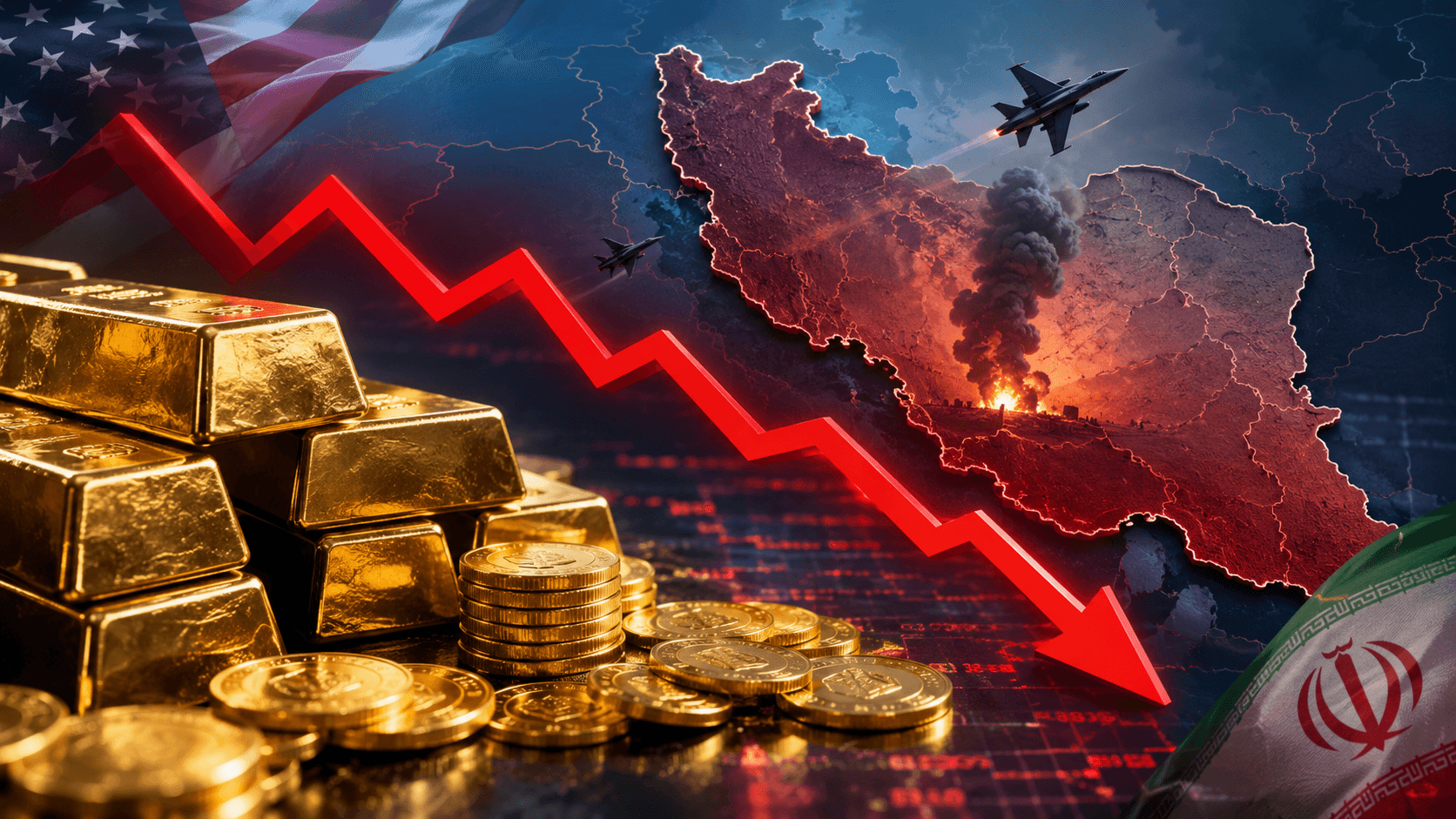 Harga Emas Turun Usai Serangan AS-Iran, Suku Bunga Naik?