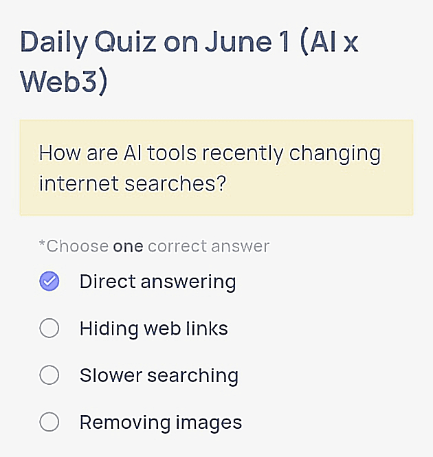 Xenea Wallet Daily Quiz 1 Juni 2026