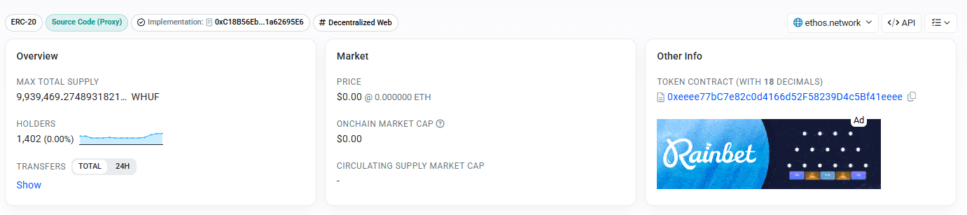 Apa Itu WHUF? Fungsi, Tokenomics, dan Cara Kerjanya