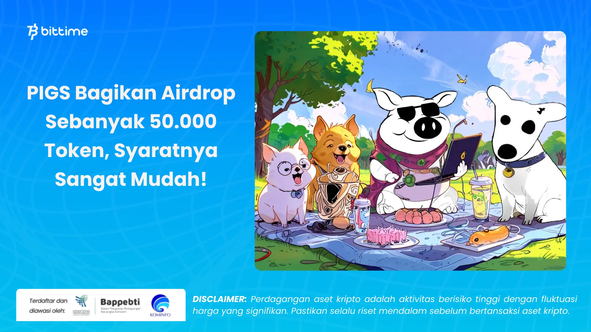 pigs bagikan airdrop sebanyak 50000 token - bittime.webp