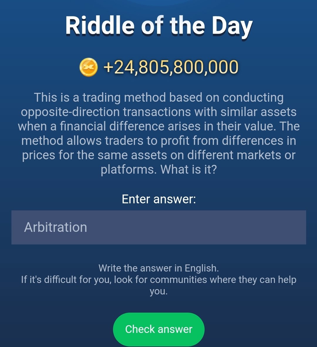 riddle of the day x empire 24 agustus 2024 arbitration