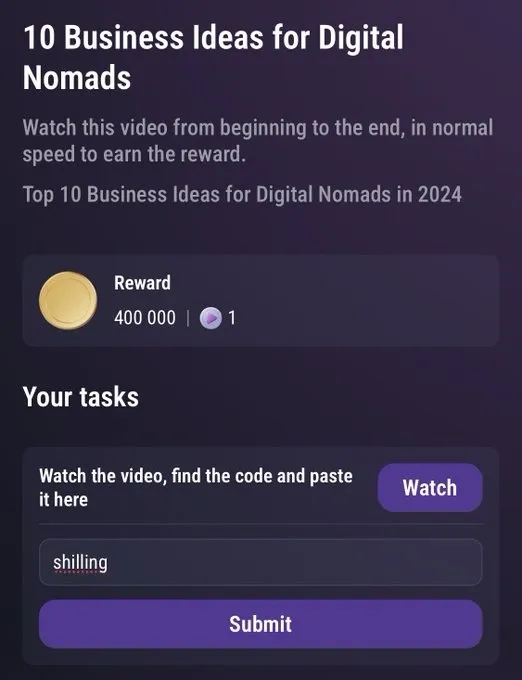 TapSwap Cinema Code 12 September Klaim Hadiah Sekarang!
