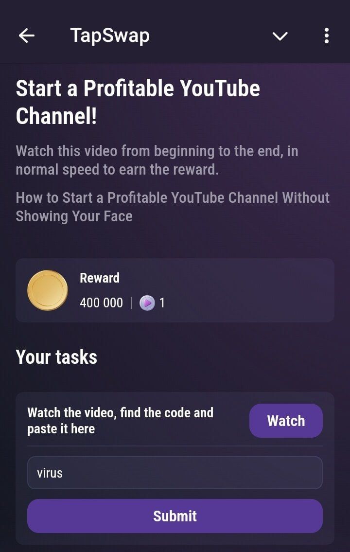 tapswap code 30 agustus - Bittime