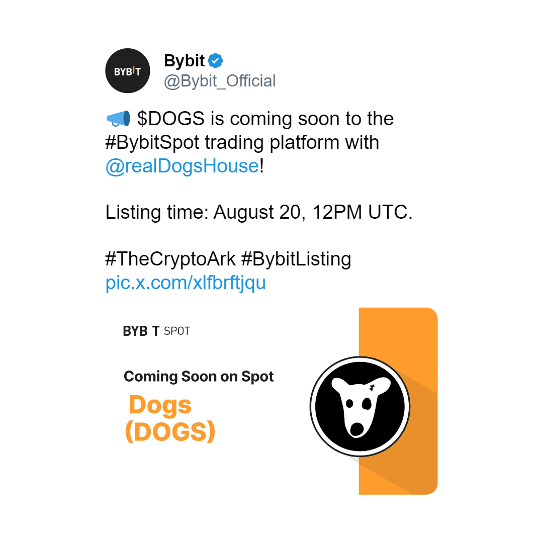 Token DOGS Segera Diluncurkan di Bybit!