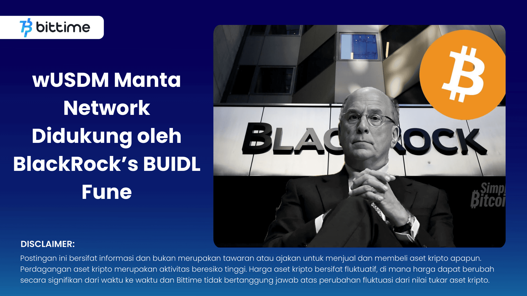 wUSDM Manta Network Didukung oleh BlackRock’s BUIDL Fune