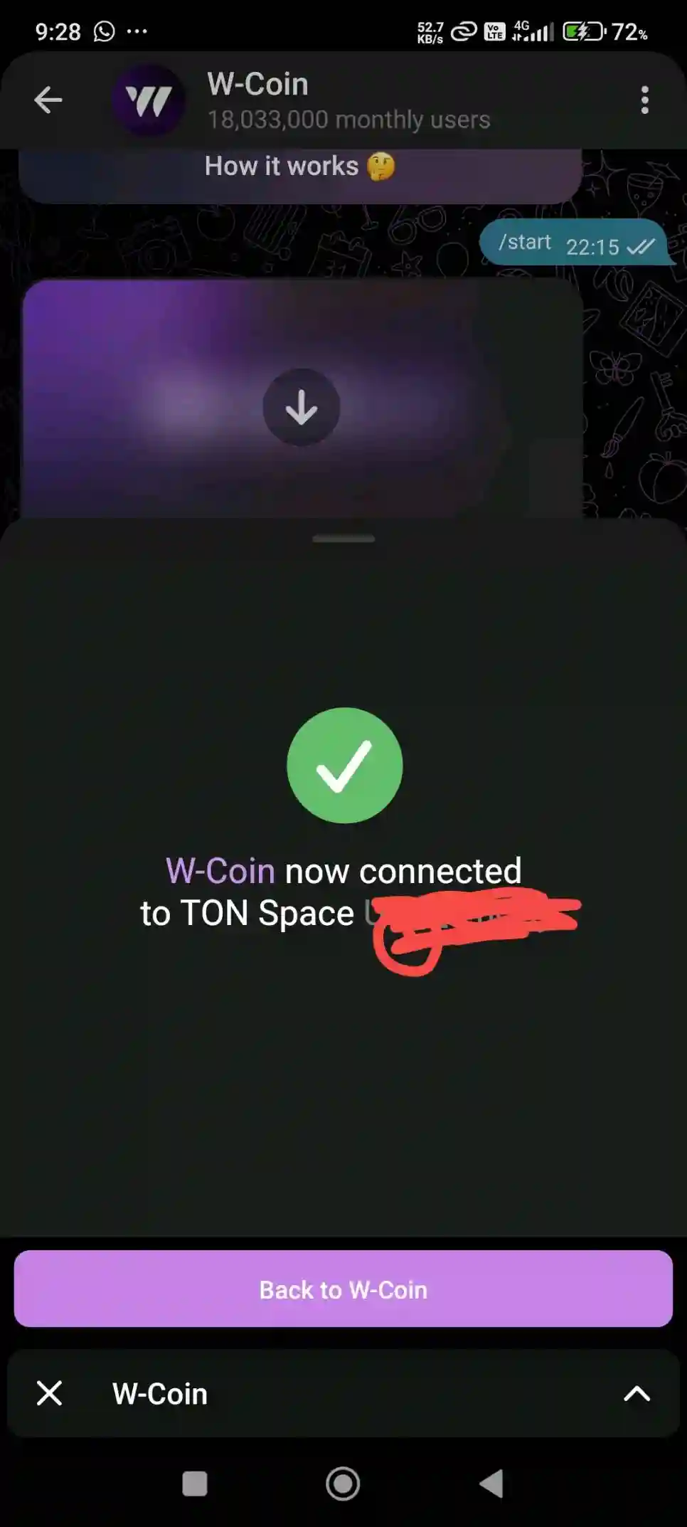 wallet connected a successfully - Cara Connect Wallet Telegram di Airdrop W-Coin Biar Lolos Kriteria Snapshot.webp