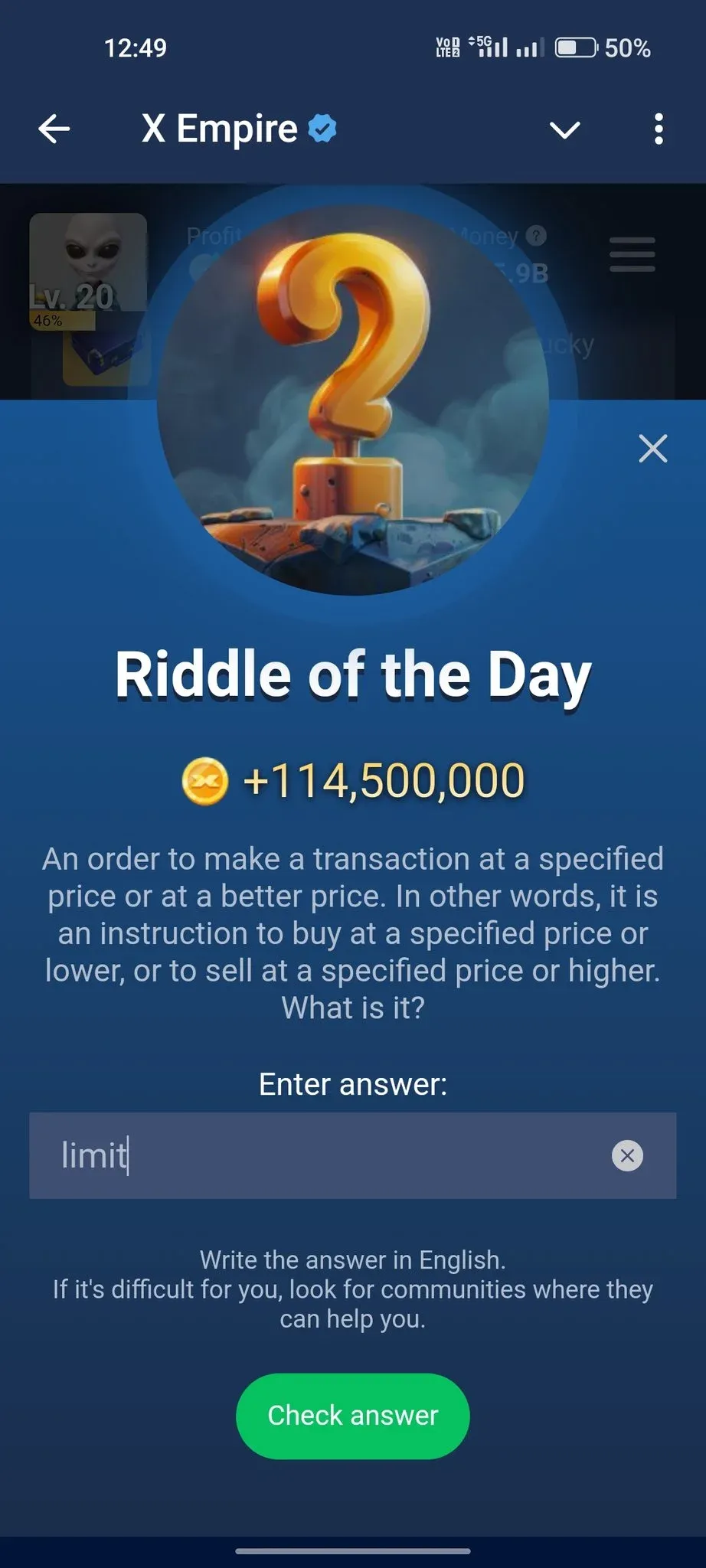 Jawaban X Empire Riddle of The Day 26 Agustus Apa Itu Limit Order (1).webp